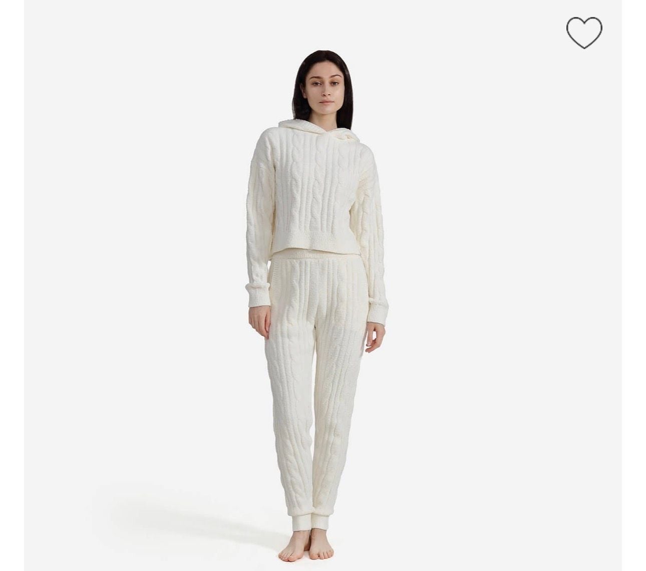 Sunday Citizen Cable Knit Jogger Size S Off White